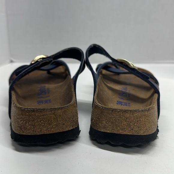 Birkenstock Betula Mayari Birko Flor Sandals Leather Shoes Blue Womens Size 7 - Picture 6 of 10